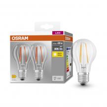 DOPPELPACK sparsames Osram E27 LED BASE Filament Leuchtmittel Warmweißes Licht Filament 6,5W wie 60W